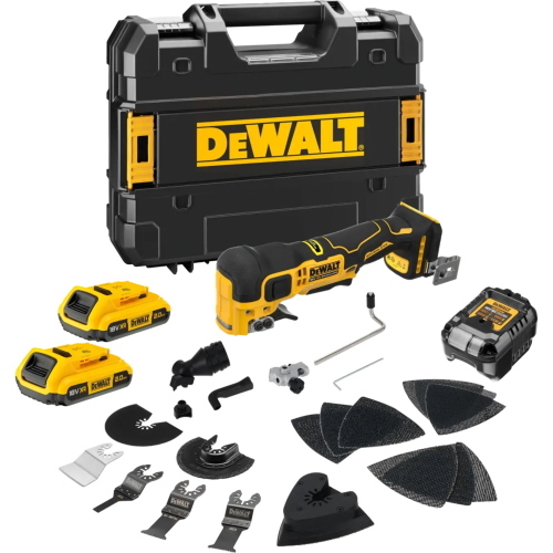 DeWalt DCS358D2-QW utensile multifunzione oscillante 18 V XR con 2 batterie da 2 Ah