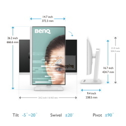 BenQ GW2790QT monitor 27 pollici QHD IPS USB-C 65 W con supporto ergonomico