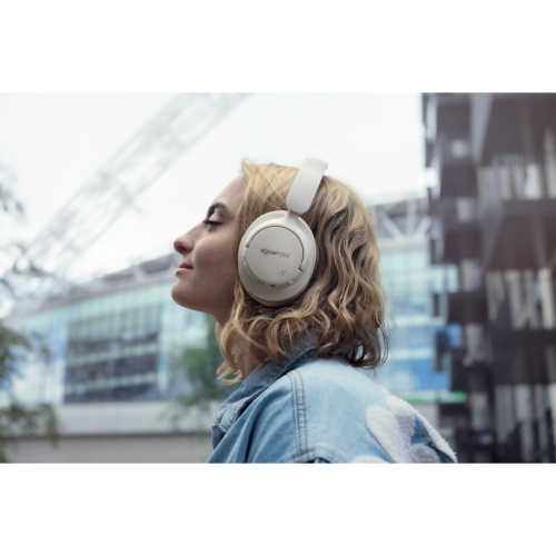 Boompods Headpods ANC+ cuffie Bluetooth over-ear sabbia con ANC 21 dB e autonomia fino a 55 ore