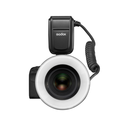 Godox MF-R76C flash anulare macro TTL per Canon da 76 Ws con HSS e kit anelli 49–77 mm