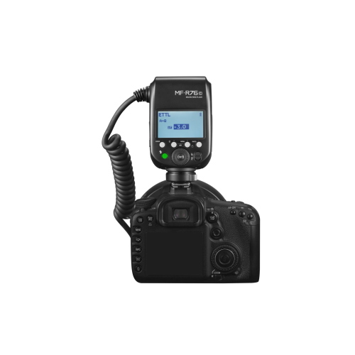 Godox MF-R76C flash anulare macro TTL per Canon da 76 Ws con HSS e kit anelli 49–77 mm