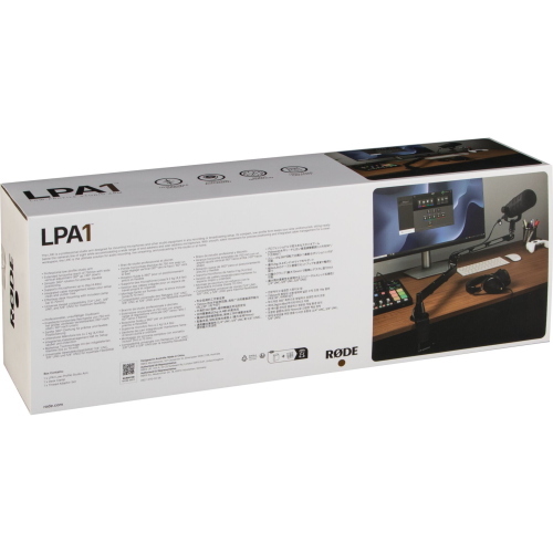 RØDE LPA1 braccio da studio a profilo basso nero portata 2 kg e raggio 750 mm