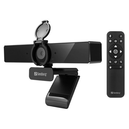 Sandberg 134-45 USB-C/A Webcam Pro Remote 4K con telecomando e microfoni