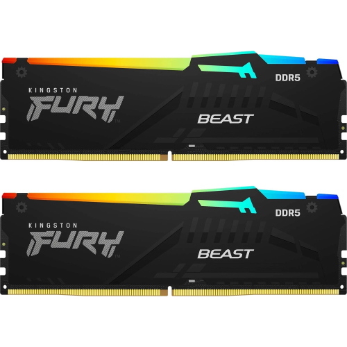 Kingston FURY Beast RGB KF560C30BBEAK2-64 kit RAM DDR5 64 GB 6000 MT/s CL30 nero