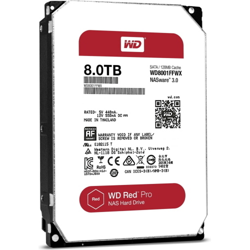 Western Digital WD Red Pro WD8006FFBX hard disk NAS 8 TB CMR 7200 RPM