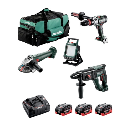 Metabo 685209000 Combo Set 4.3.2 18 V con 4 utensili e 2 batterie LiHD 10 Ah