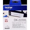 ORIGINALE Brother Etichette Nero su bianco DK-22205 etichetta a lunghezza continua, 62mm bianco 30,48m mod.  DK-22205  EAN 4977766628198