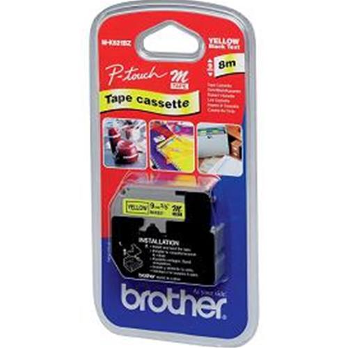 ORIGINALE Brother Nastro Nero su giallo M-K621BZ M-K621 9 mm x 8 m, non laminato mod.  M-K621BZ M-K621 EAN 4977766625135