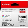 ORIGINALE Canon Cartuccia d'inchiostro Grigio PFI-1000pgy 0553C001 ~3165 Pagine 80ml mod.  PFI-1000pgy 0553C001 EAN 4549292044997