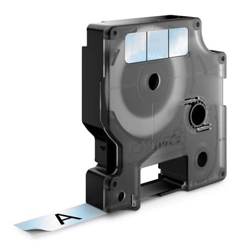 ORIGINALE DYMO Nastro Nero su trasparente S0720500 45010 12mm x 7m, Standard-D1-ruolo mod.  S0720500 45010 EAN 5411313450102